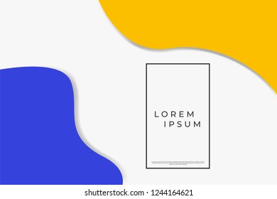Abstract blue and yellow background modern hipster futuristic graphic. Vector illustration.