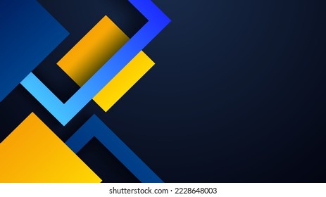 Abstract blue and yellow background with squares