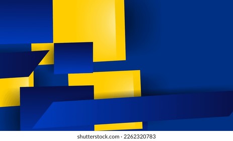 Abstract blue yellow background vector
