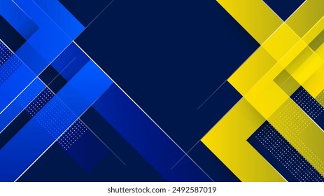 Abstract blue and yellow background. Vector abstract graphic design banner pattern presentation background wallpaper web template.