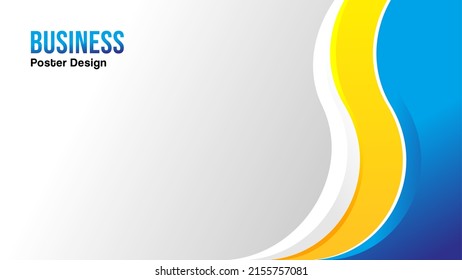 negocio de onda de fondo azul y amarillo abstracto Vector b
