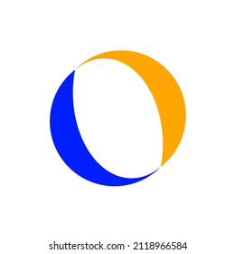 abstract blue and yellow ball logo