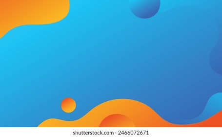 Abstract blue and yellow banner background.  Can be used for posters, placards, brochures, banners, EPS 10