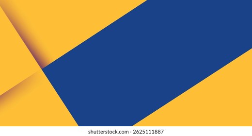 Abstract blue yellow banner geometric shapes background. Vector abstract graphic design banner pattern presentation background web template. modern trendy design