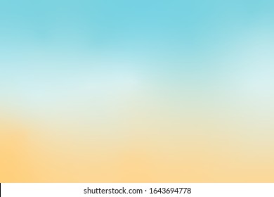 Abstract Blue And Yellow Color Gradient.  Vector Background For Cover Page, Banner Of Website. Summer Beach Concept.