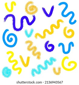 Abstract blue and yellow colours background 