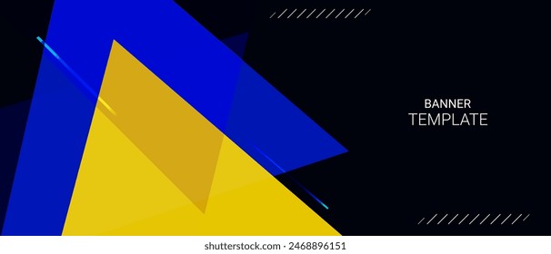 abstract blue and yellow design background vector isolated on black