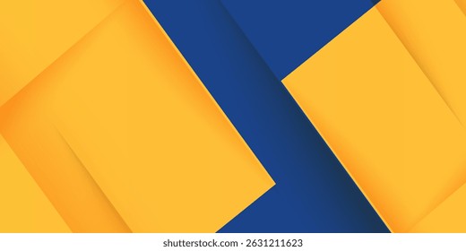 Fundo de gradiente geométrico azul e amarelo abstrato. - Vetor.