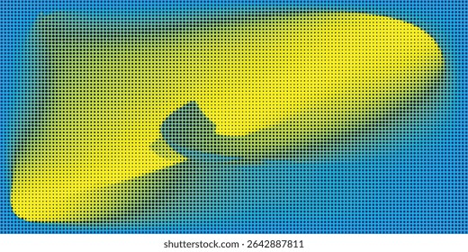 Abstract blue and yellow gradient background. Vector illustration. Beautifully wavy