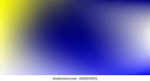 Abstract Blue and Yellow Gradient Background with Soft Blurred Transitions. 