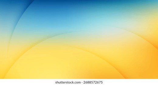 Abstract Blue and Yellow Gradient Background. Modern Bright Design