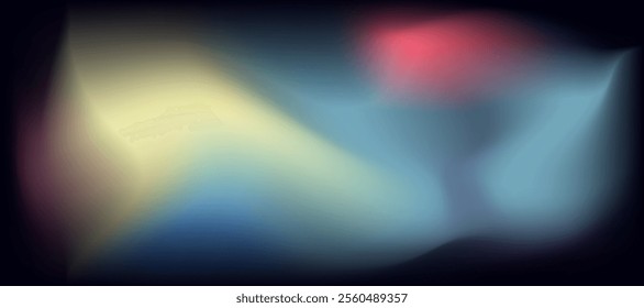 abstract blue yellow gradient glowing background, business future technology digital communication template, ai artificial intelligence illustration element banner poster cover pattern creative vector