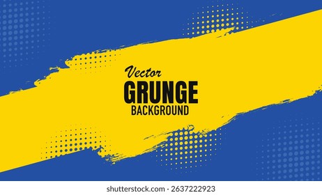 Abstract blue and yellow grunge texture background.Vector illustration