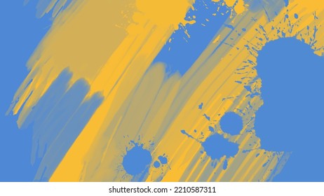 Abstract Blue Yellow paint Ukraine style Background. Ukrainian color Design banner element. Vector illustration