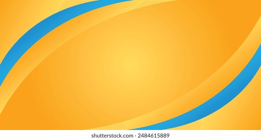 Abstract blue, yellow, red, black and green gradient line dynamic simple curve smooth design modern premium elegant background vector corner  illustration.