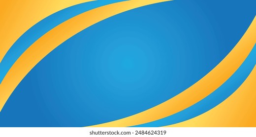 Abstract blue, yellow, red, black and green gradient line dynamic simple curve smooth design modern premium elegant background vector corner  illustration.