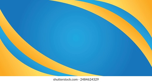 Abstract blue, yellow, red, black and green gradient line dynamic simple curve smooth design modern premium elegant background vector corner  illustration.