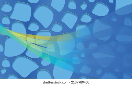 abstract blue yellow shape futuristic background vector illustration 