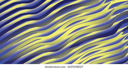 abstract blue, yellow, stripe diagonal lines light on background. Vector illustration
