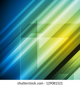 Abstract Blue Yellow Tech Design Vector Stock Vector (Royalty Free ...