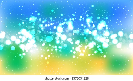 Abstract Blue Yellow and White Lights Background Vector Art