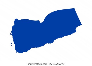 Abstract Blue Yemen Simple Map