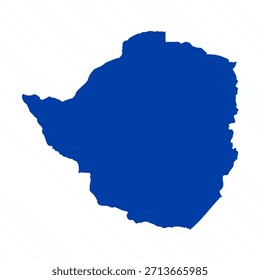 Mapa simple de Zimbabue azul Abstractas