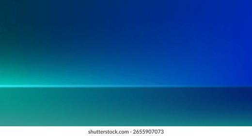 Abstractas habitación de estudio degradado azul-verde, patrón de fondo abstracto, paredes y piso reflejan luces de neón simples