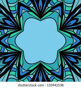 Abstract blue-green pattern with place for your text