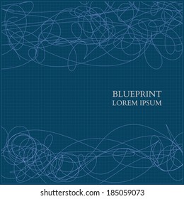 Abstract Blueprint Background For Business Presentation. Vector