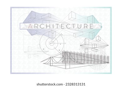 Abstrakte Baupläne Architektur für Gebäude.