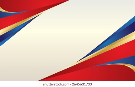 Fondo geométrico Abstractas azul, rojo y oro
