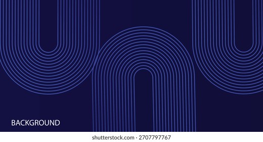 Abstract Bluet background. Geometric round lines pattern. Modern shiny blue gradient lines. Futuristic technology graphic design. vibrant gradient background vector.Digital modern wallpaper design 