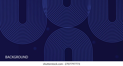 Abstract Bluet background. Geometric round lines pattern. Modern shiny blue gradient lines. Futuristic technology graphic design. vibrant gradient background vector.Digital modern wallpaper design 