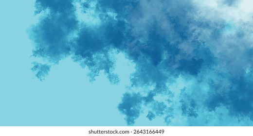 Nuvens de tinta azul abstratas evocando profundidade, calma e movimento oceânico

