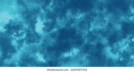 Nuvens de tinta azul abstratas evocando profundidade, calma e movimento oceânico

