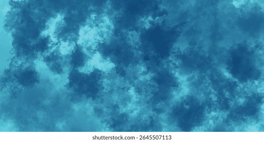 Nuvens de tinta azul abstratas evocando profundidade, calma e movimento oceânico

