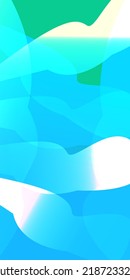 Abstract Bluish green and white modern waves soft plush texture with smooth and clean vector smooth background illustration