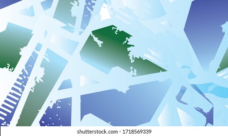 Abstract bluish messy material pieces background. Vector Illustration.