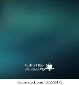 Abstract blur Background. Blurred green blue color vector illustration.