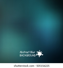 Abstract blur Background. Blurred green blue color vector illustration.