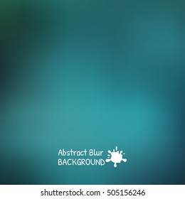 Abstract blur Background. Blurred green blue color vector illustration.