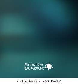 Abstract blur Background. Blurred green blue color vector illustration.
