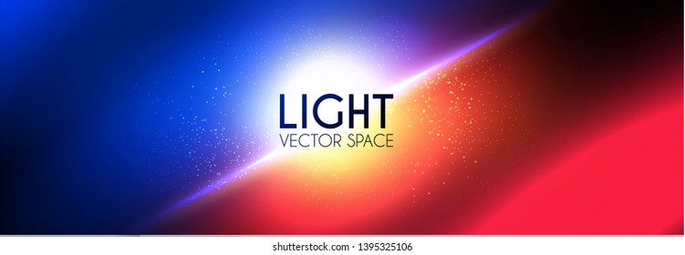 Abstract Blur Background. Contrast Color Light Effect. Blue and Red Flash. VS.