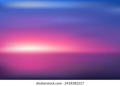 Abstract blur background. Pink and blue mesh gradient. Beautiful sunset. Color power. Pattern for you presentation. Vector design wallpaper