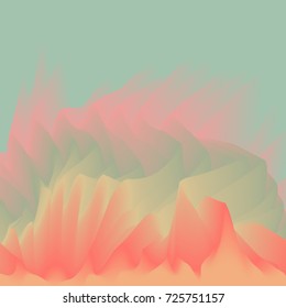 Abstract blur background. Vector illustration. Pastel pink, orange, green colors.