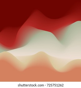 Abstract blur background. Vector illustration. Red, green, beige, white colors.