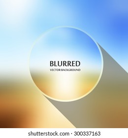 abstract blur background for web design, colorful, Nature blurred unfocused,Sunset at sea,circle badge