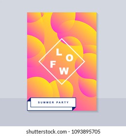 Abstract blur banner. Modern abstract background. Colorful fluid cover for poster, banner, flyer and presentation. Gradient holographic set. Trendy soft color. Vector EPS 10 template.