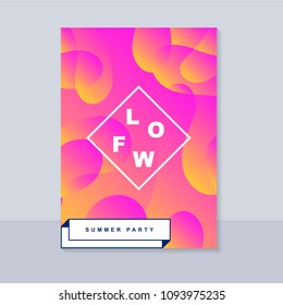 Abstract blur banner. Modern abstract background. Colorful fluid cover for poster, banner, flyer and presentation. Gradient holographic set. Trendy soft color. Vector EPS 10 template.